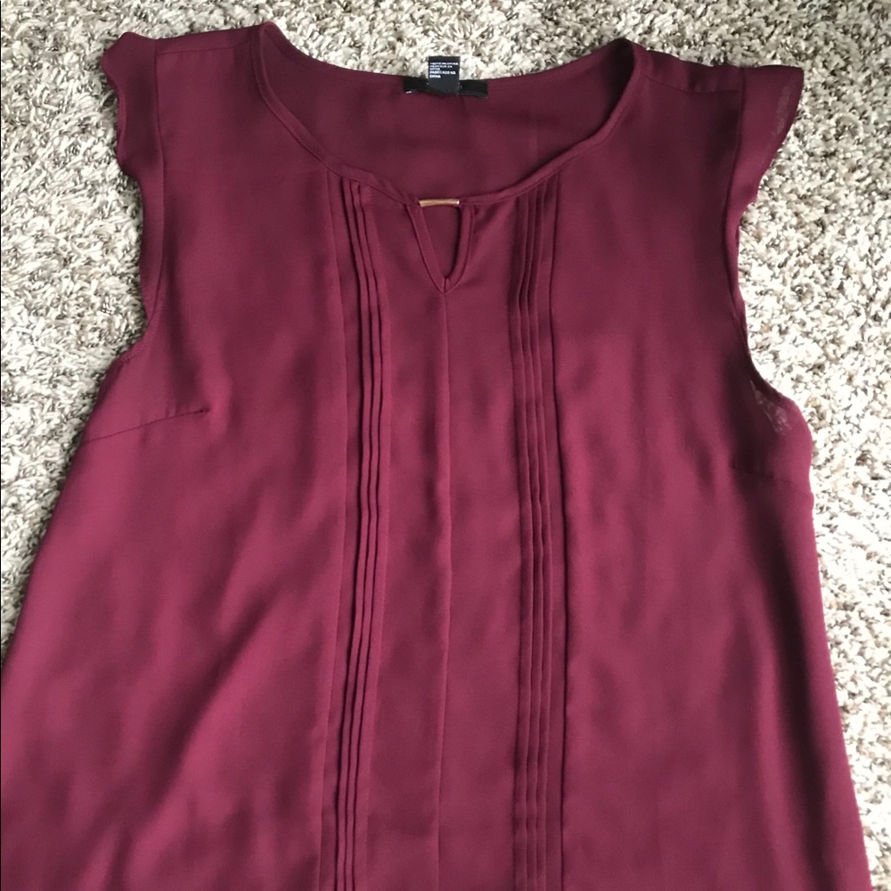 Wine Red Blouse